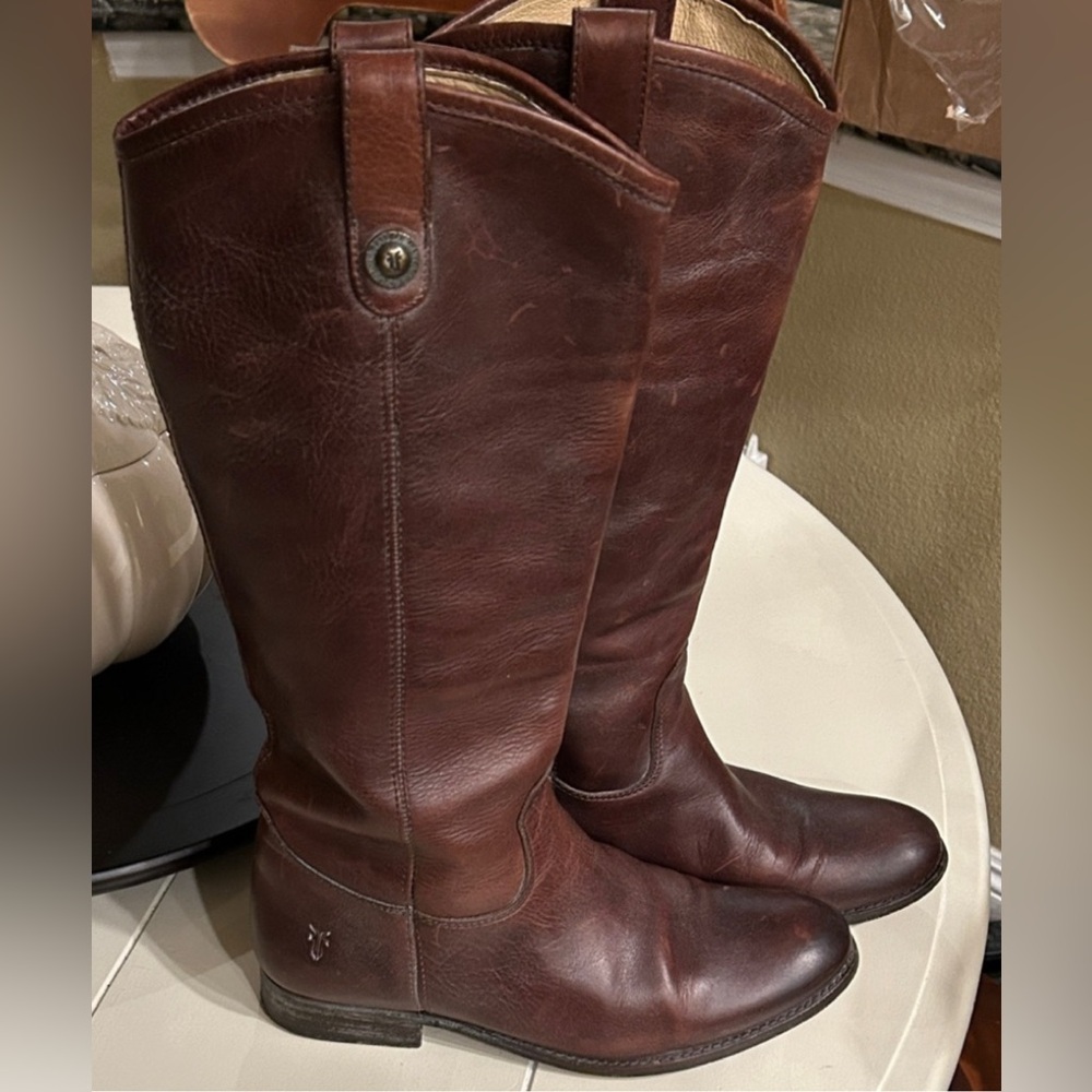 Frye Melissa Brown Leather Boots 8.5